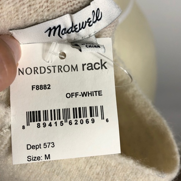 MADEWELL Cream Inland Turtleneck Sweater Med NWT - Picture 7 of 7